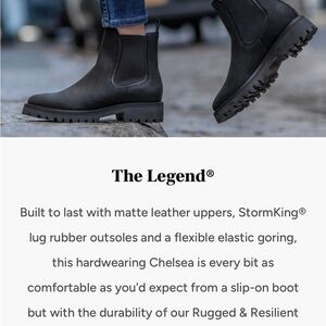 Thursday Boot Company Black Matte Chelsea Lug Ankle Boots